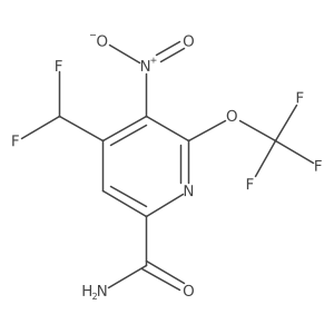 4-(Difluoromethyl)-5-nitro-6-(trifluoromethoxy)picolinamide结构式