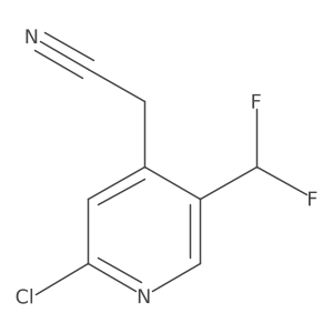 2-(2-Chloro-5-(difluoromethyl)pyridin-4-yl)acetonitrile Structure