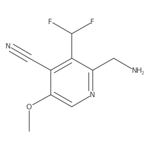2-(Aminomethyl)-4-cyano-3-(difluoromethyl)-5-methoxypyridine Structure