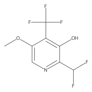 2-(Difluoromethyl)-3-hydroxy-5-methoxy-4-(trifluoromethyl)pyridine Structure
