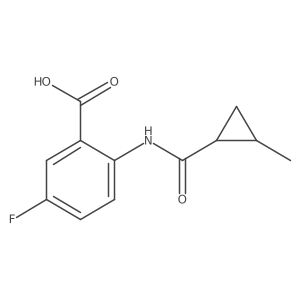 5-Fluoro-2-((1R,2R)-2-methylcyclopropane-1-carboxamido)benzoic acid Structure
