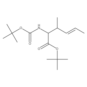 tert-butyl (E,2S,3S)-3-methyl-2-[(2-methylpropan-2-yl)oxycarbonylamino]hex-4-enoate Structure