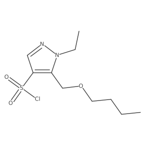 5-(butoxymethyl)-1-ethyl-1H-pyrazole-4-sulfonyl chloride结构式
