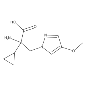 2-amino-2-cyclopropyl-3-(4-methoxy-1H-pyrazol-1-yl)propanoic acid结构式