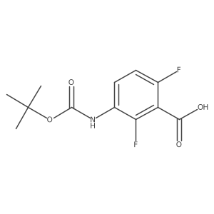 3-((tert-Butoxycarbonyl)amino)-2,6-difluorobenzoic acid结构式