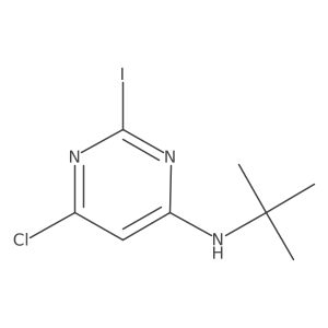 N-tert-butyl-6-chloro-2-iodo-pyrimidin-4-amine Structure