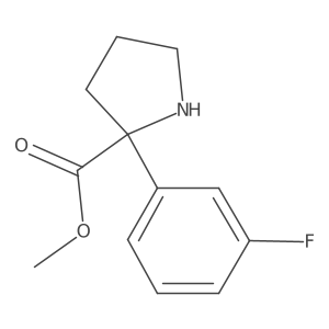 Methyl 2-(3-fluorophenyl)pyrrolidine-2-carboxylate结构式