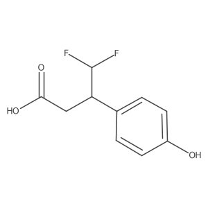 4,4-Difluoro-3-(4-hydroxyphenyl)butanoic acid Structure