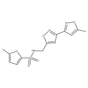 5-methyl-N-((3-(5-methylisoxazol-3-yl)-1,2,4-oxadiazol-5-yl)methyl)thiophene-2-sulfonamide Structure