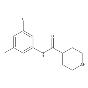 N-(3-Chloro-5-fluorophenyl)piperidine-4-carboxamide结构式