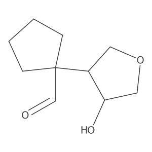 1-(4-Hydroxyoxolan-3-yl)cyclopentane-1-carbaldehyde结构式