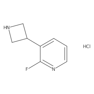 3-(Azetidin-3-yl)-2-fluoropyridine hydrochloride结构式