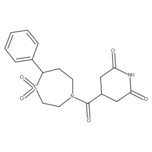 4-(1,1-Dioxido-7-phenyl-1,4-thiazepane-4-carbonyl)piperidine-2,6-dione结构式
