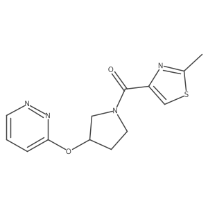 (2-Methylthiazol-4-yl)(3-(pyridazin-3-yloxy)pyrrolidin-1-yl)methanone Structure