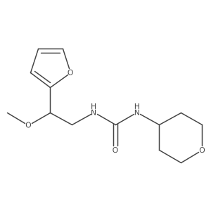 1-(2-(furan-2-yl)-2-methoxyethyl)-3-(tetrahydro-2H-pyran-4-yl)urea结构式