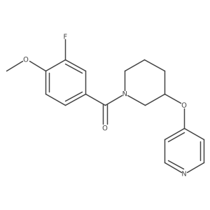 (3-Fluoro-4-methoxyphenyl)(3-(pyridin-4-yloxy)piperidin-1-yl)methanone结构式