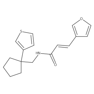 (E)-3-(furan-3-yl)-N-((1-(thiophen-3-yl)cyclopentyl)methyl)acrylamide Structure