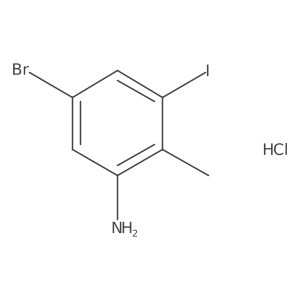 5-Bromo-3-iodo-2-methylaniline hydrochloride Structure