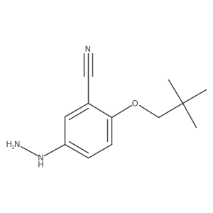 3-Cyano-4-neopentyloxy-phenylhydrazine结构式