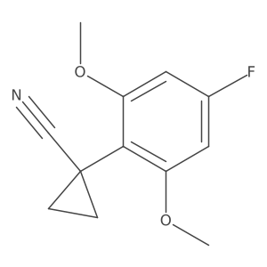 1-(4-Fluoro-2,6-dimethoxyphenyl)cyclopropane-1-carbonitrile结构式