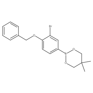 2-(4-Benzyloxy-3-bromophenyl)-5,5-dimethyl-1,3,2-dioxaborinane Structure