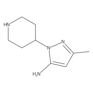 3-methyl-1-(piperidin-4-yl)-1H-pyrazol-5-amine结构式