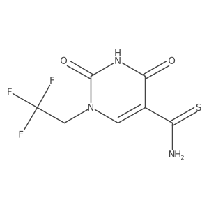 2,4-Dioxo-1-(2,2,2-trifluoroethyl)-1,2,3,4-tetrahydropyrimidine-5-carbothioamide结构式