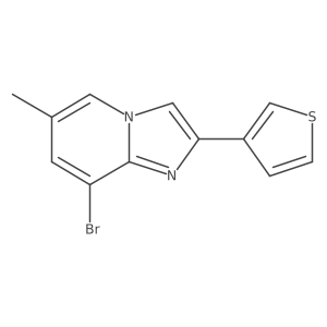 8-Bromo-6-methyl-2-(thiophen-3-yl)imidazo[1,2-a]pyridine Structure
