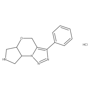 3-Phenyl-6,7,8,8a-tetrahydro-4h,5ah-pyrrolo[3,4-b][1,2,3]triazolo[1,5-d][1,4]oxazine hydrochloride结构式