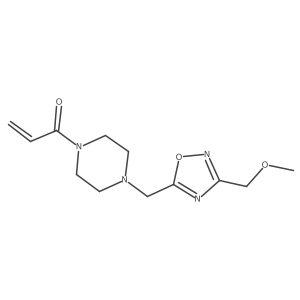 1-(4-{[3-(Methoxymethyl)-1,2,4-oxadiazol-5-yl]methyl}piperazin-1-yl)prop-2-en-1-one Structure