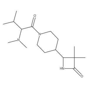 4-{1-[(2s)-2-(Dimethylamino)-3-methylbutanoyl]piperidin-4-yl}-3,3-dimethylazetidin-2-one结构式