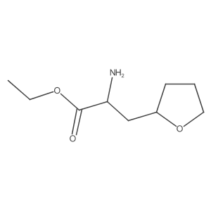 ethyl 2-amino-3-[(2R)-oxolan-2-yl]propanoate结构式