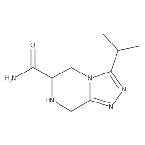 3-(propan-2-yl)-5H,6H,7H,8H-[1,2,4]triazolo[4,3-a]pyrazine-6-carboxamide结构式