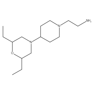 2-[4-(2,6-Diethylmorpholin-4-yl)piperidin-1-yl]ethan-1-amine结构式