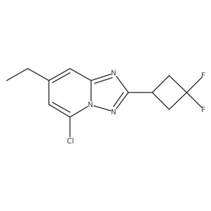 5-Chloro-2-(3,3-difluorocyclobutyl)-7-ethyl-[1,2,4]triazolo[1,5-a]pyridine结构式