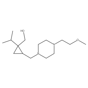 (2-{[4-(2-Methoxyethyl)piperazin-1-yl]methyl}-1-(propan-2-yl)cyclopropyl)methanol Structure