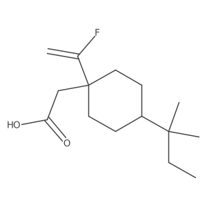 2-[1-(1-Fluoroethenyl)-4-(2-methylbutan-2-yl)cyclohexyl]acetic acid Structure