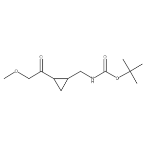 tert-butyl N-{[2-(2-methoxyacetyl)cyclopropyl]methyl}carbamate结构式