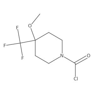 4-Methoxy-4-(trifluoromethyl)piperidine-1-carbonyl chloride Structure