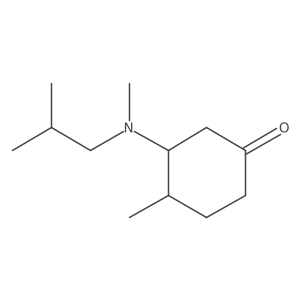 4-Methyl-3-[methyl(2-methylpropyl)amino]cyclohexan-1-one结构式