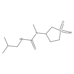 1-(1-Imino-1-oxo-1lambda6-thiolan-3-yl)-1-methyl-3-(2-methylpropyl)urea Structure