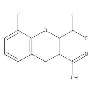 2-(difluoromethyl)-8-methyl-3,4-dihydro-2H-1-benzopyran-3-carboxylic acid结构式
