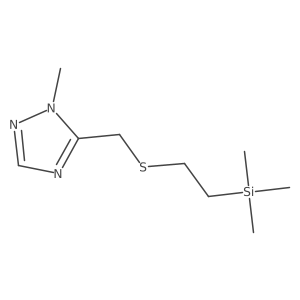 1-methyl-5-({[2-(trimethylsilyl)ethyl]sulfanyl}methyl)-1H-1,2,4-triazole结构式