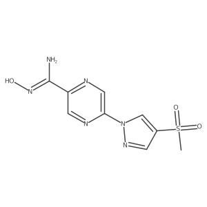 N'-hydroxy-5-(4-methanesulfonyl-1H-pyrazol-1-yl)pyrazine-2-carboximidamide Structure