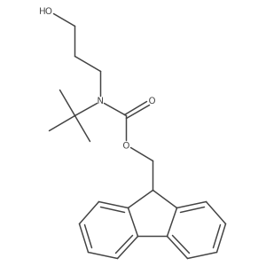 (9H-fluoren-9-yl)methyl N-tert-butyl-N-(3-hydroxypropyl)carbamate结构式