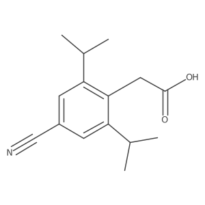 2-(4-Cyano-2,6-diisopropylphenyl)acetic acid Structure