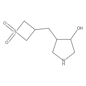 rac-3-{[(3R,4S)-4-hydroxypyrrolidin-3-yl]methyl}-1lambda6-thietane-1,1-dione Structure
