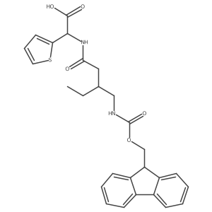 2-{3-[({[(9H-fluoren-9-yl)methoxy]carbonyl}amino)methyl]pentanamido}-2-(thiophen-2-yl)acetic acid Structure