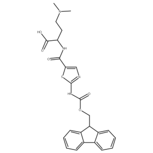 4-(dimethylamino)-2-{[2-({[(9H-fluoren-9-yl)methoxy]carbonyl}amino)-1,3-thiazol-5-yl]formamido}butanoic acid Structure
