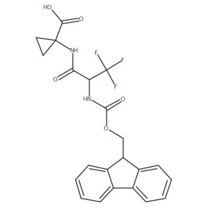 1-[2-({[(9H-fluoren-9-yl)methoxy]carbonyl}amino)-3,3,3-trifluoropropanamido]cyclopropane-1-carboxylic acid结构式